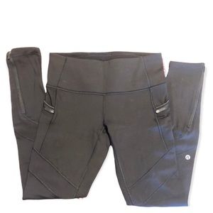 lulemon Keep the Fleece Tight, cozy run tights, black, 28” inseam, size 6